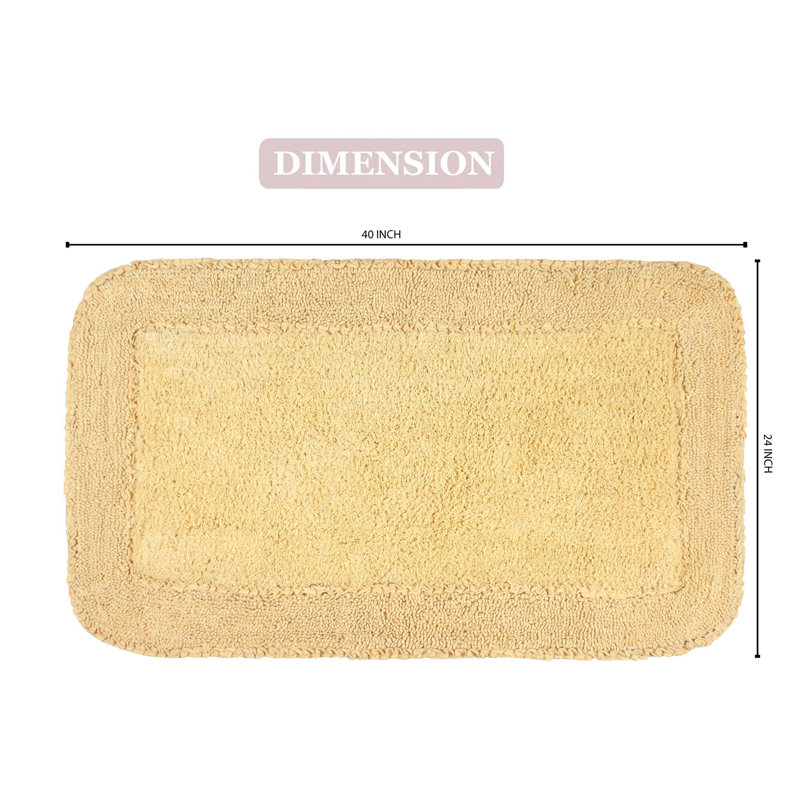 Maytham Bath Rug, Yellow, Rectangle - 24" W x 40" L