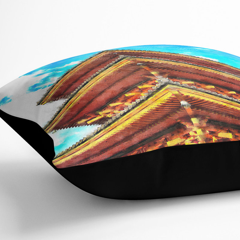 Square Cushion, Black, 40cm H x 40cm W x 15cm D