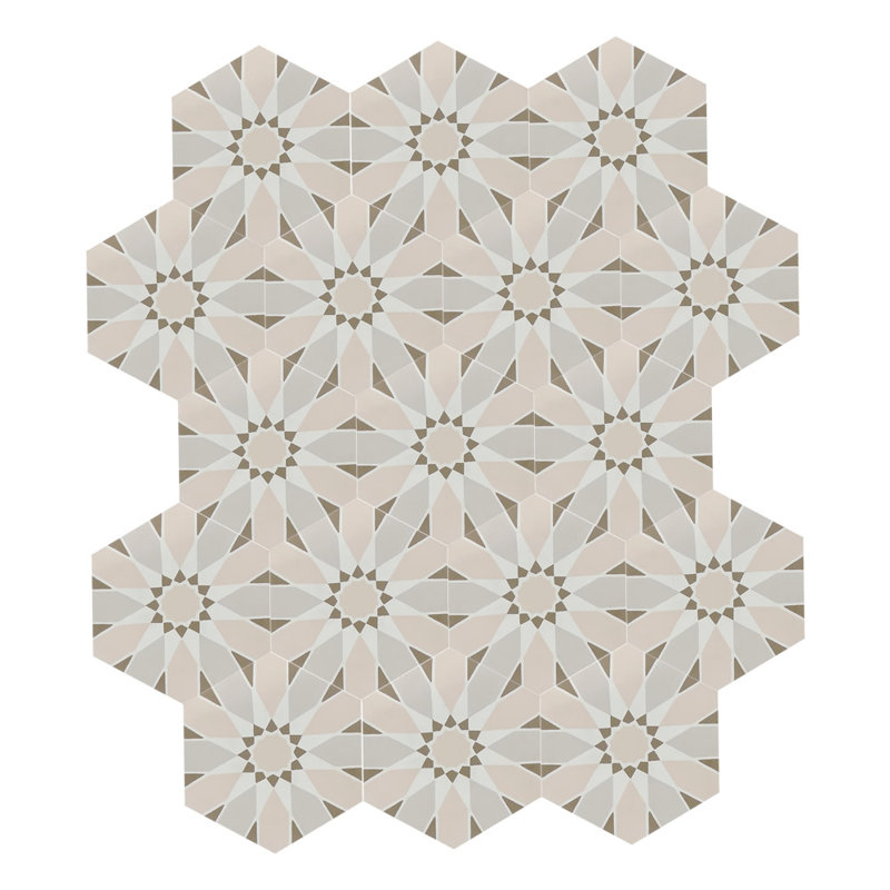 Menara 8" x 8" Cement Patterned Wall & Floor Tile