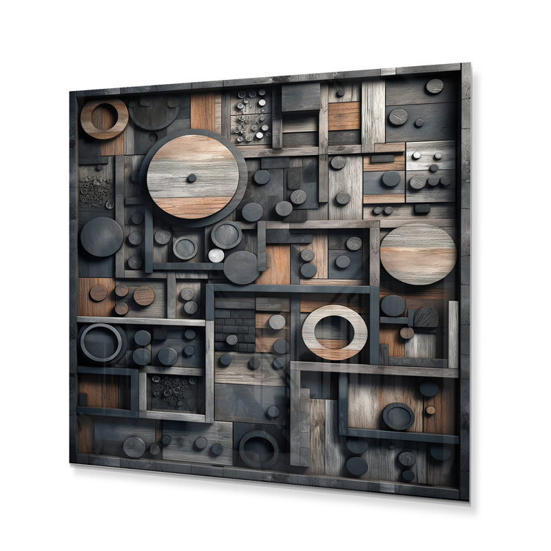 Cubic Geometric Dreams IV - Impression sans cadre sur métal, H 16 po x l 16 po x P 1 po