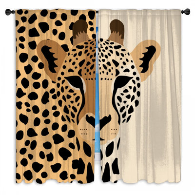 Rideaux de fenêtre Cheetah Illustration Art