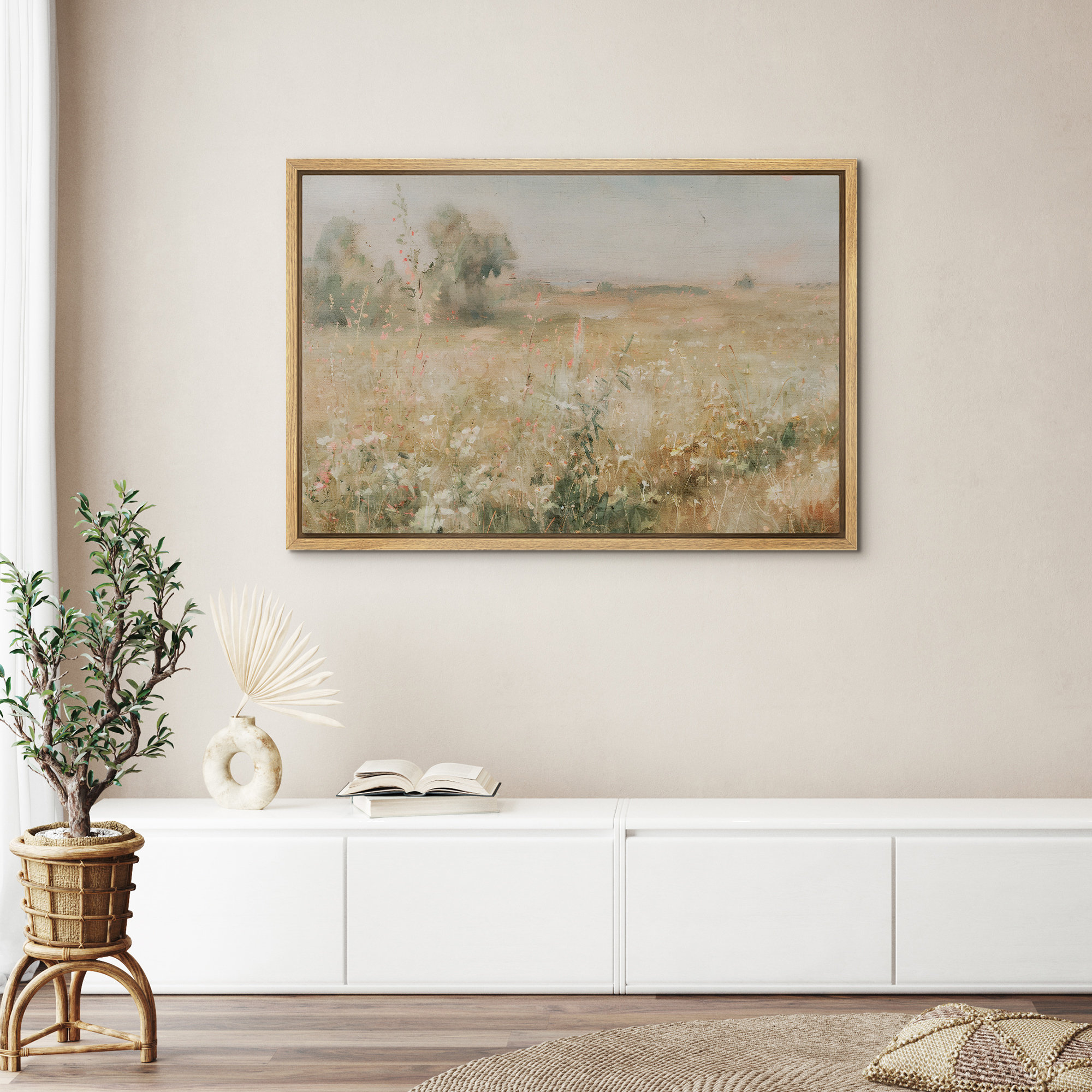 wall26 Wild Floral Illustrations Rustic French Countryside Bedroom ...