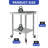 Stainless Steel Wheels Undershelf Table for Prep & Work with Backsplash-107531984