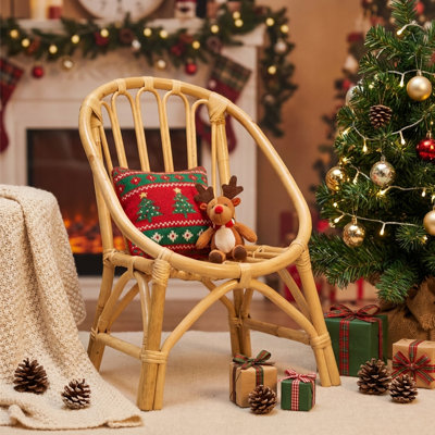 Coryell Kids Hand Crafted Rattan And Cane Chair For Children