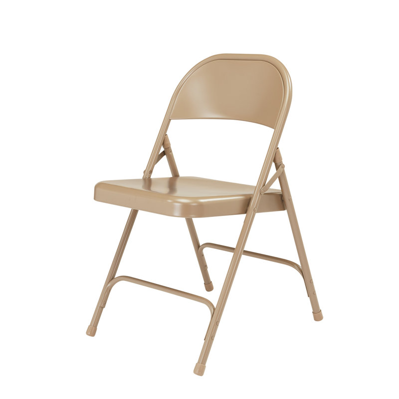 Ensemble de 8 chaises pliantes empilables National Public Seating, Beige