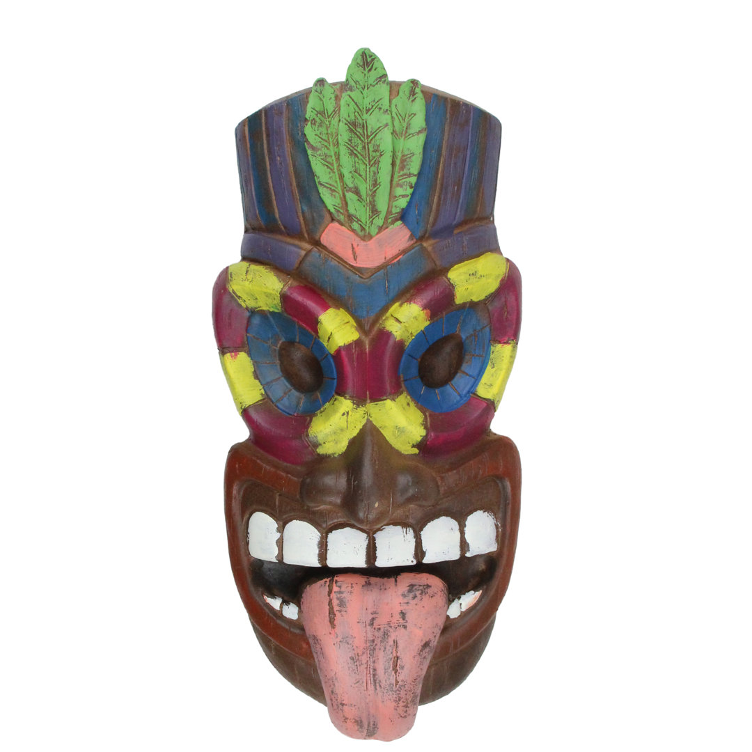 16" Tiki Man Sticking Out Tongue Hanging Wall Decoration Northlight Seasonal