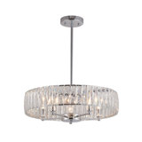 5 Light Round Chandelier With Crystal Accents