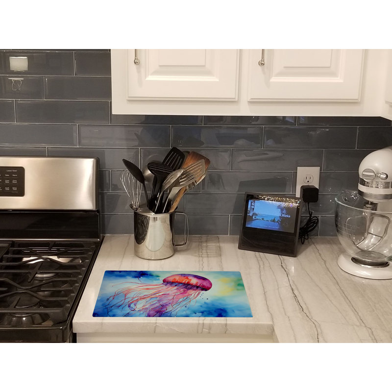 Jellyfish Glass Cutting Board Large