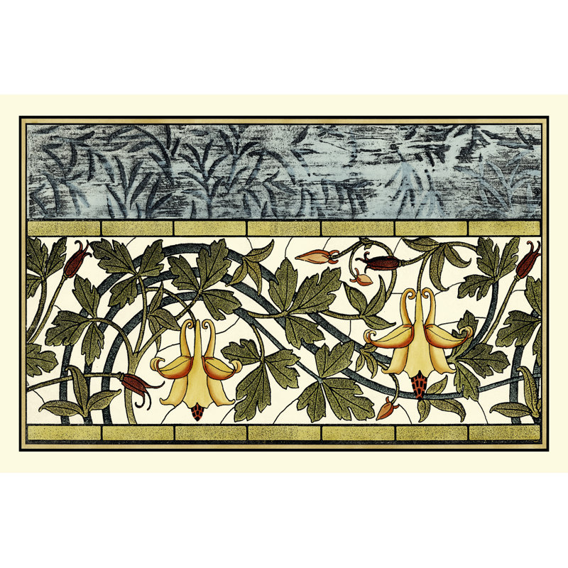 Stained Glass Flowers II - Wrapped Canvas Art Prints, 30cm H x 46cm W x 3.8cm D