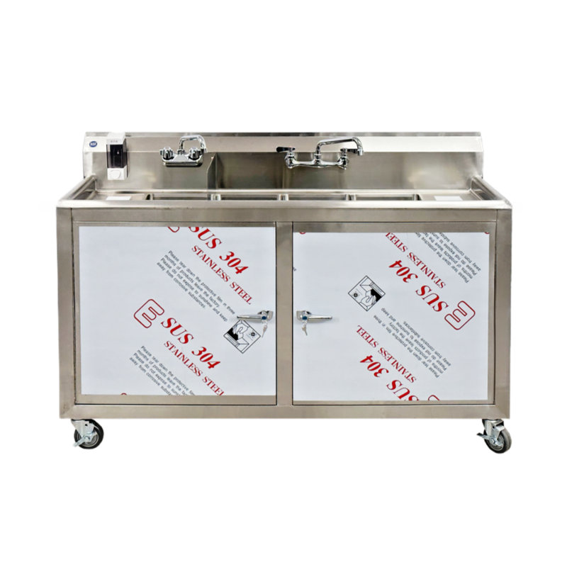 60" Portable Food Truck Event Wash Station Trailer Festival Sink Hand Soap