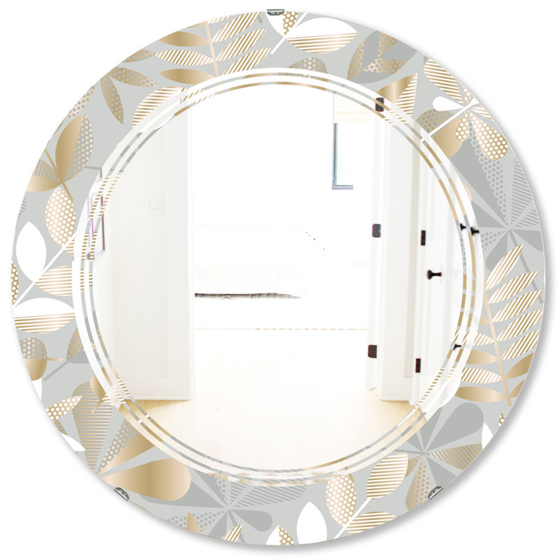 Miroir mural Triple C Cottage Americana, H 23,6 po x l 23,6 po, Triple C motif tropical III