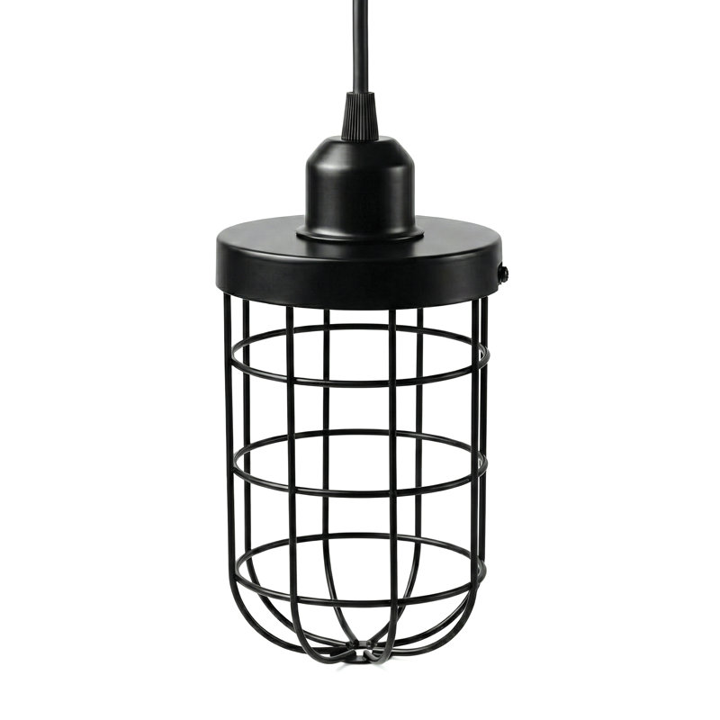1 - Light Black Caged Pendant, Yes
