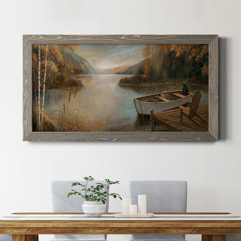 Peaceful Serenity - peinture sur toile encadrée, Gris
