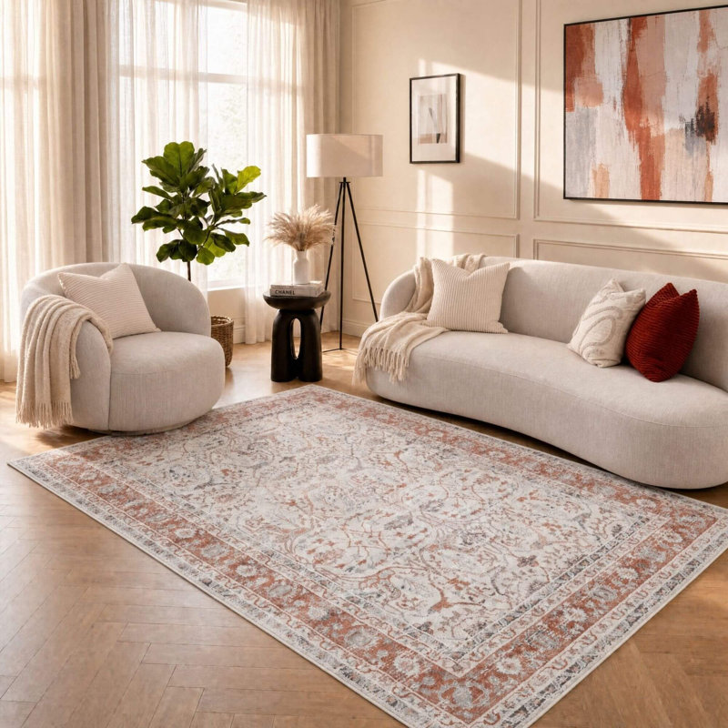 Montana Collection Rectangle Oriental and Vintage Look Area Rug, 80X150 cm
