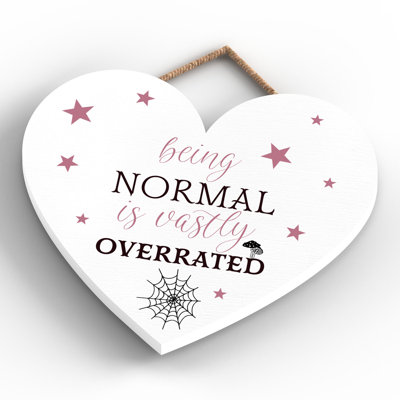 Witch Being Normal Wooden Heart Plaque