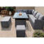 Werchter 9 Seater Corner Sofa Set with Fire-Pit Dining Table with Storage Box-638086374