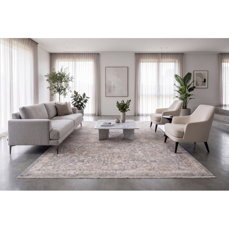 OCTO 9X12 6907-980 GRIS / BEIGE, Rectangle 9 pi x 12 pi