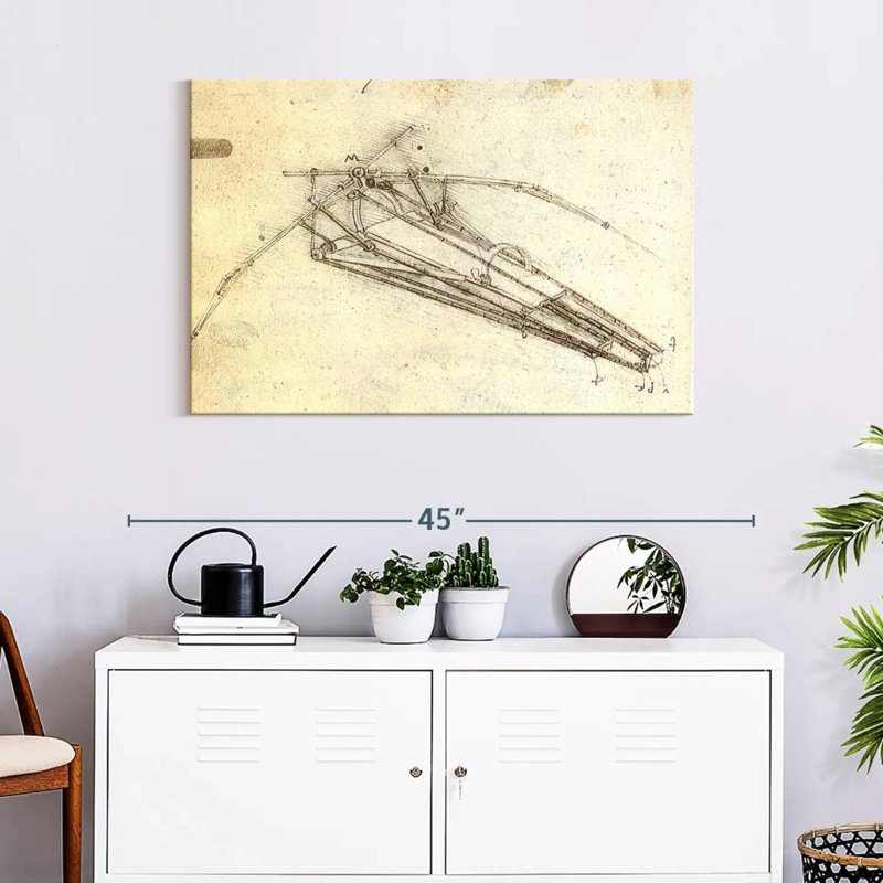 Laelle Design For A Flying Machine, 24" H x 36" W