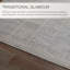 Tapis rayé en polyester tissé à la machine gris clair / bleu-527525382
