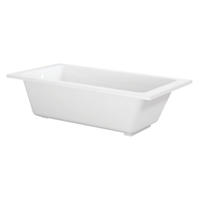 Kingston Brass Aqua Eden 67-Inch Acrylic Rectangular Drop-In Tub with Anti-Skid Surface