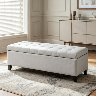 Upholstered Storage Ottoman Bench