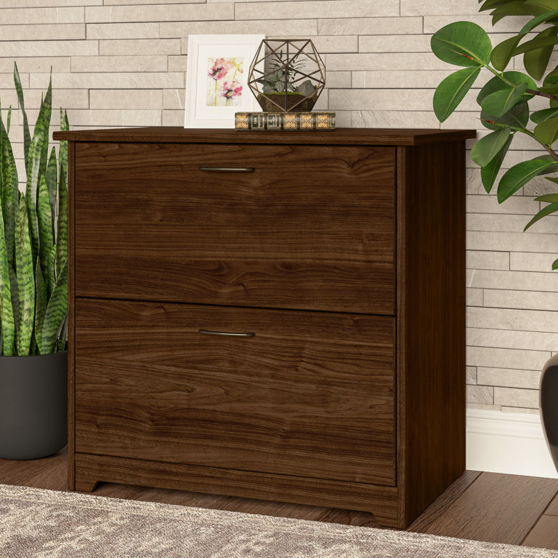 Osvald 31.26'' Wide 2 -Drawer File Cabinet, Modern Walnut