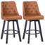 Swivel Upholstered Counter Stool with Metal Frame-1839505545