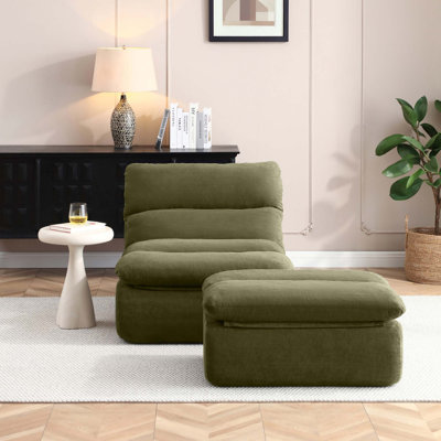 Fauteuil à billes ergonomique avec repose-pieds