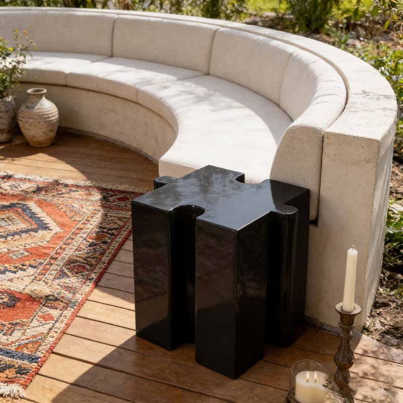 Table d'appoint Art, Noir-1