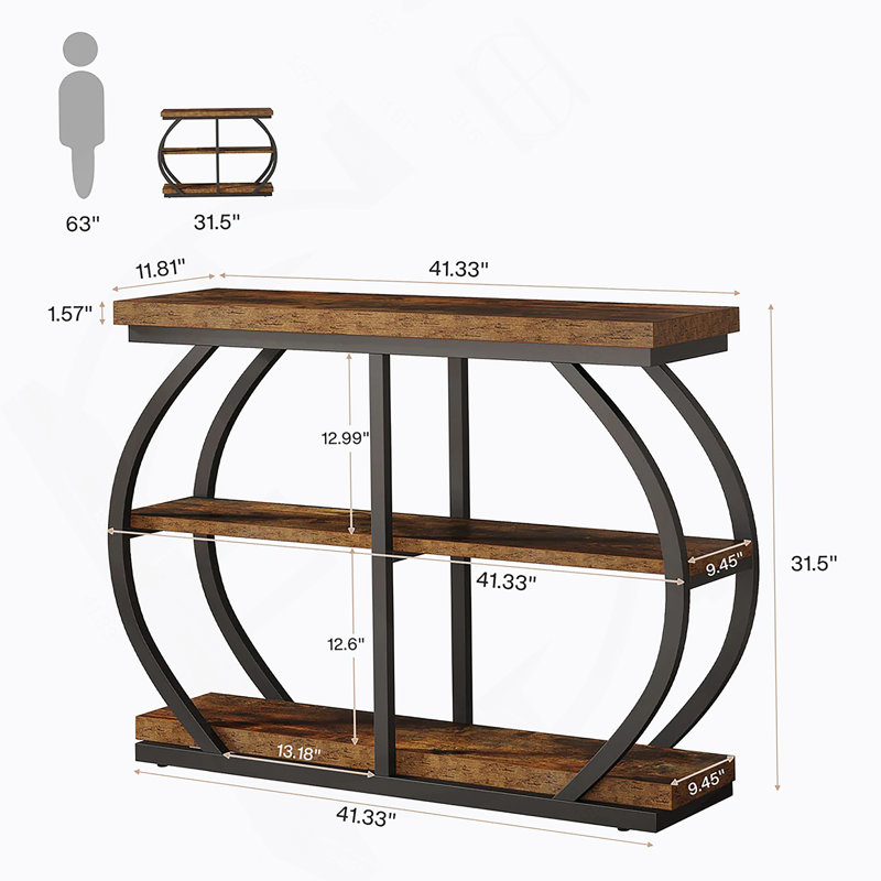 Grande table de rangement pour hall d'entrée et console