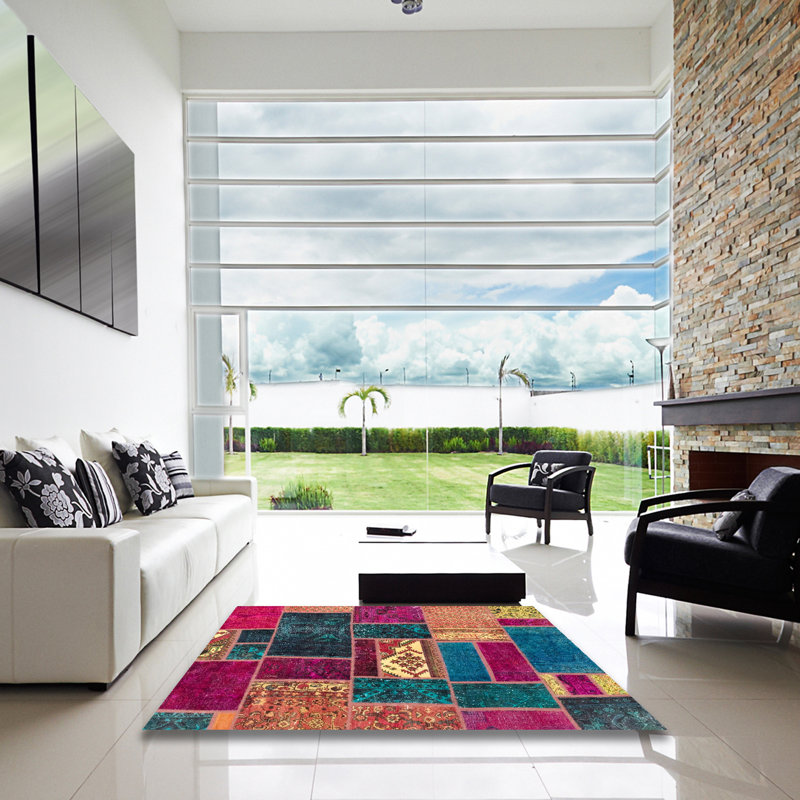 Abstract Indoor Rug, Square 5'