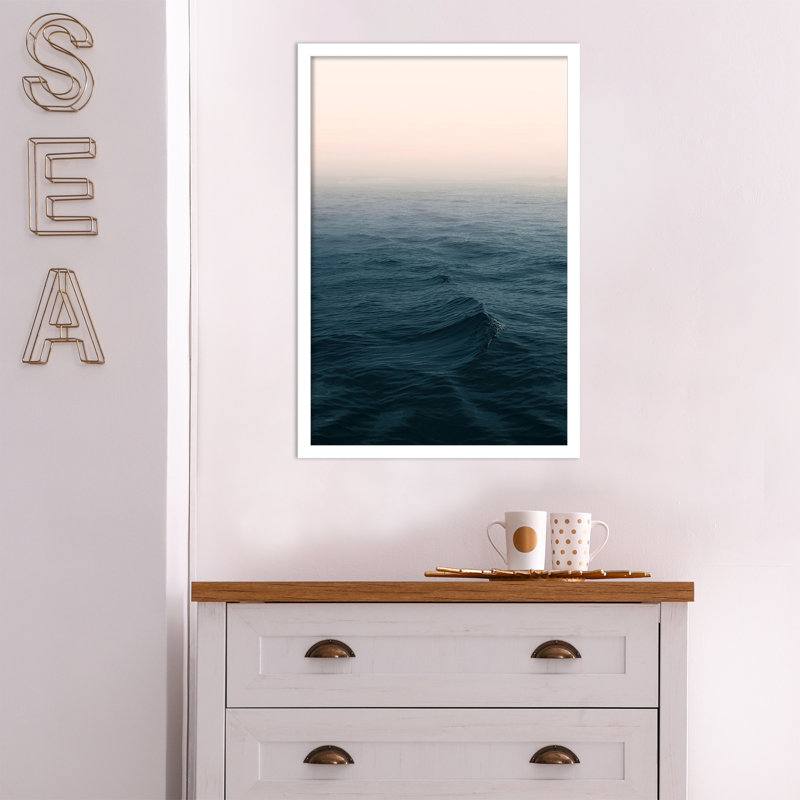 Ocean by Ian Winstanley, 17" W x 25" H, White
