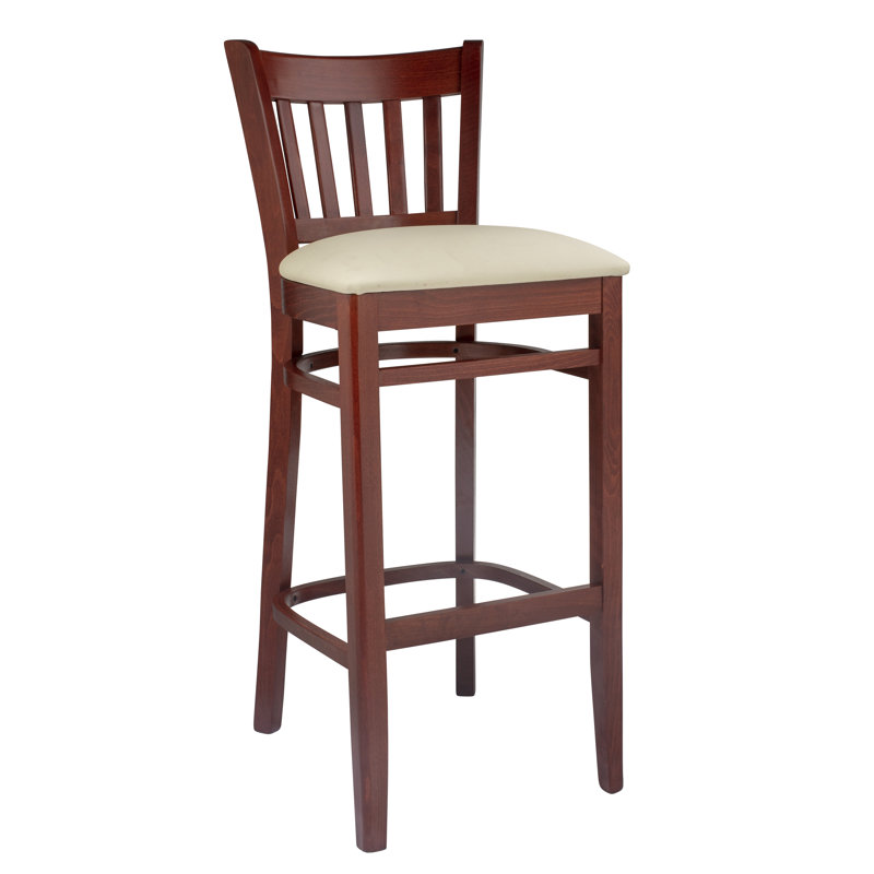 Lismore Solid Wood Counter Stool, Mahogany