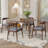 47.2" Rectangular Dining Set with 4 Chairs,Faux Wood Tabletop, 300LBS Capacity-699265389
