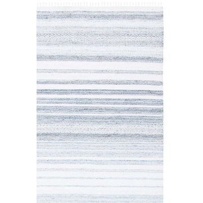 Tapis rayé performance tissé à la main Marétiquement