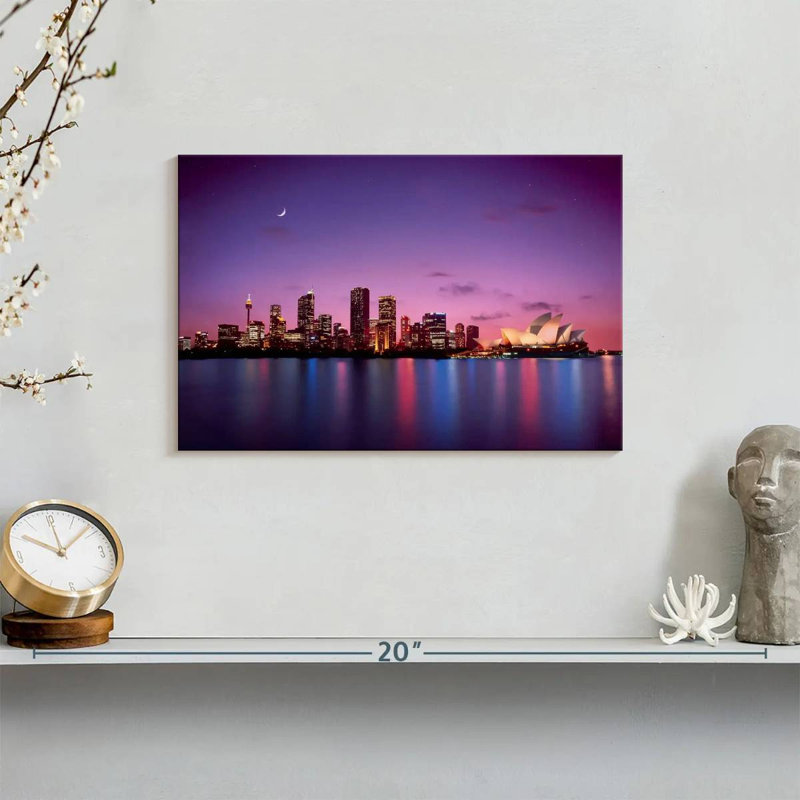 Sireci Sydney Night Skyline, 8" H x 12" W