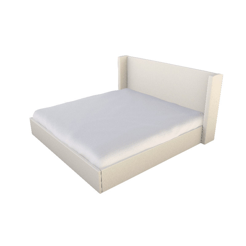 Chloe Upholstered Wingback Bed, Celebrity Cloud, California King
