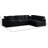 Jocqua Velvet L-Shaped Sectional Reversible-850340313