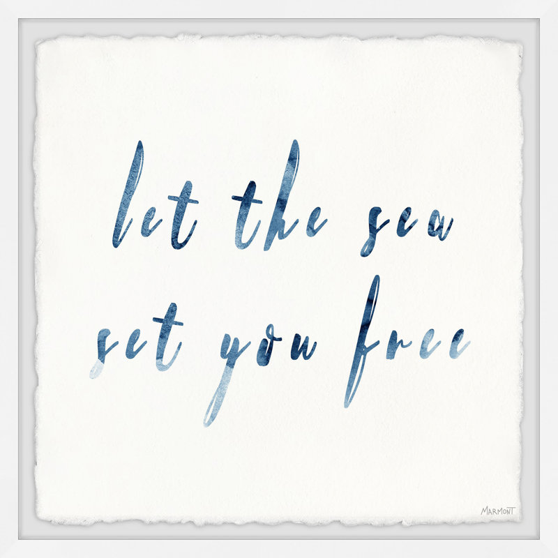 Let the Sea Set You Free II 1 Piece Single Picture Frame Wall Art, 41 cm H x 41 cm W
