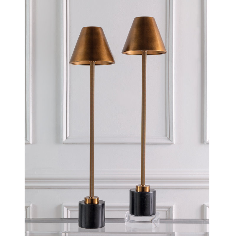 Parliament Buffet Lamp, Black/Antique Aged Brass