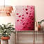 Impression sur toile romantique à motif texturé rose et rouge - Urban Studio-406560468