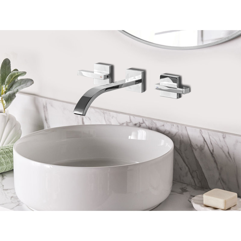 Wall Mounted Basin Mixer Tap BERRACO, Silver