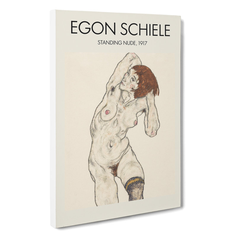 Portrait Of A Woman Vol.7 Print by Egon Schiele - Wrapped Canvas Painting, 60cm H x 40cm W x 3cm D