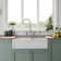 Whitehaus Collection Reversible Double Bowl Fireclay Kitchen Sink with Grid: Three Edge Frame, Plain Front Apron
