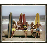 Guys And Gals On The Beach Giclee Print by Getty Images