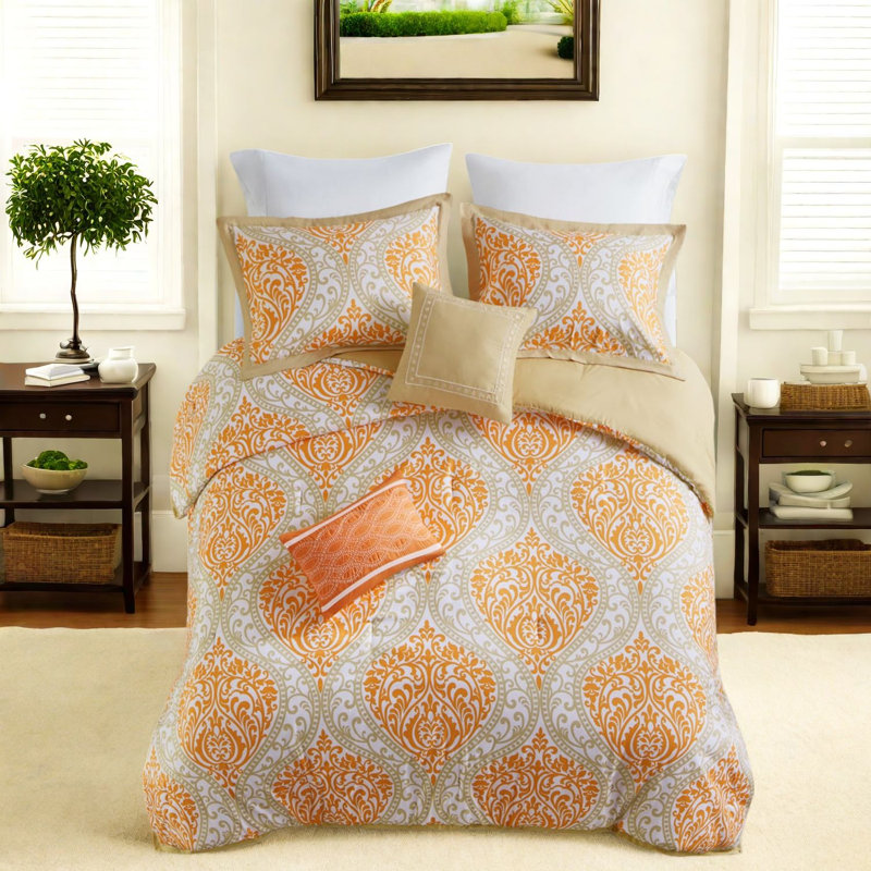 Ensemble de literie en coton de qualité supérieure de style damassé pour le confort de la maison
