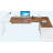 70.8" L-Shaped Executive Desk With 55" File Cabinet, Storage Cabinet & Shelves