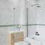 Wheaton 1400mm H Pivot Semi-Frameless Bath Screen with Clear Glass