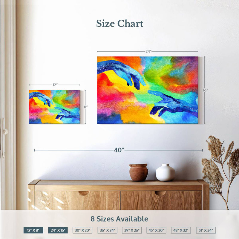 Keiraleigh Abstract Creation Hands, 16" H x 24" W