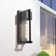 Tulsita Black 1 - Bulb 13" H Glass Outdoor Flush Mount Wall Lantern with Dusk to Dawn